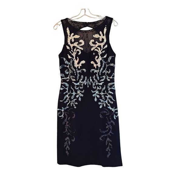 Sue Wong Nocturne Sequin Cocktail Dress NWOT Black Lined sz 10 Special Occasion - Picture 3 of 16